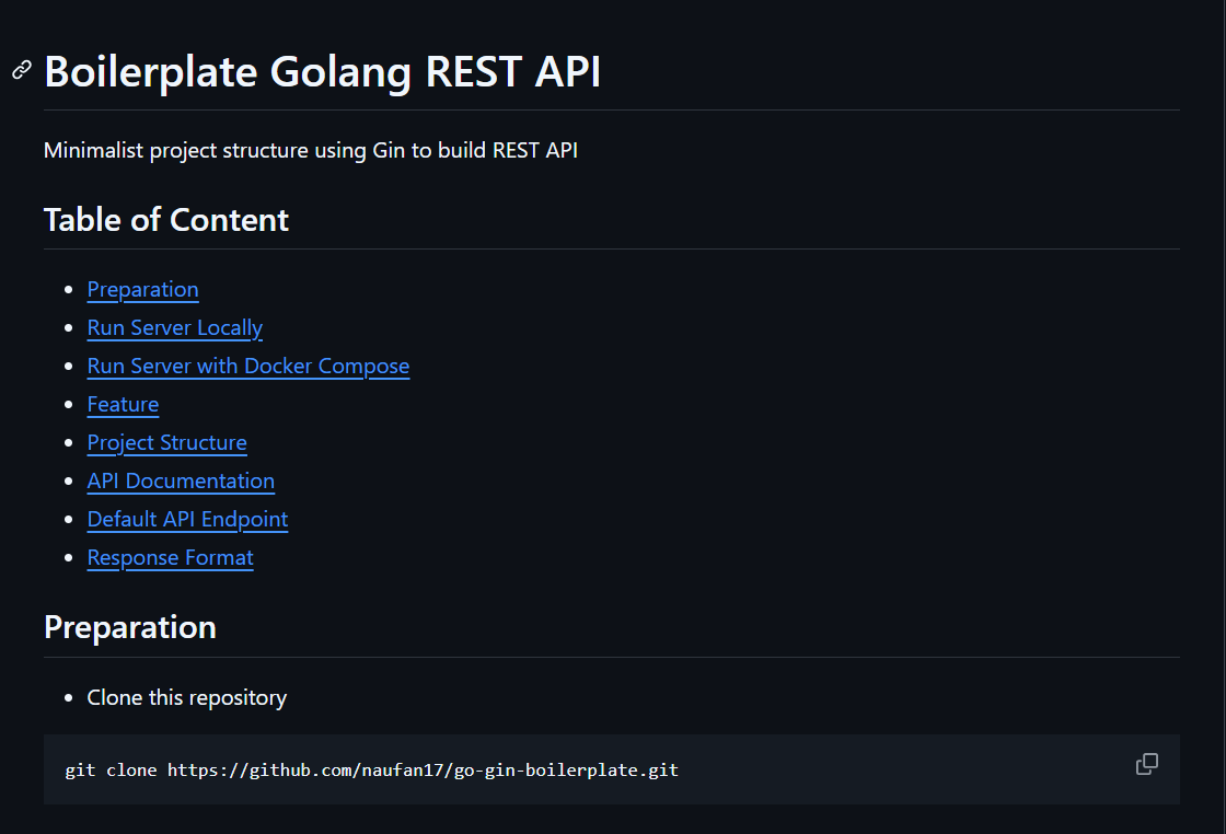Boilerplate Go Gin Rest Api