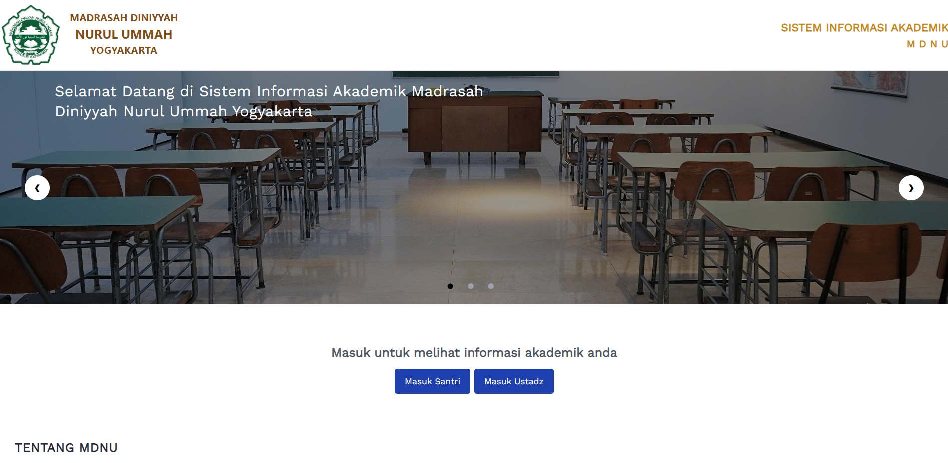 Sistem Informasi Akademik MDNU